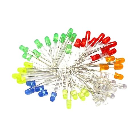 3mm 5mm F3 F5 Light Emitting DIY Led Diodes Electronic Assortment Set Kit(F5-pack-60pcs) in Saudi Arabia