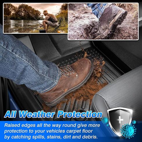 Corolla Floor Mats - Car Mats for Toyota Corolla 2020-2026 Sedan (Not Fit for Hatchback and Cross), All Weather Floor Mat for Corolla Accessories, Heavy Duty Rubber Mats, Car Accessories in Saudi Arabia