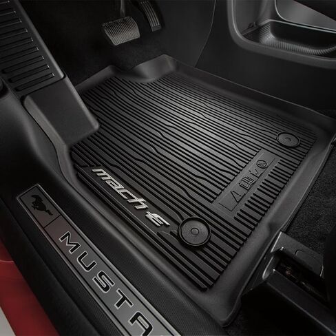 Ford Genuine OEM All Weather Floor Mat Set for Ford Mustang Mach-E | 4 Piece Black Set with Pony Logo Fits 2021-2025 | MJ8Z5813300AA in Saudi Arabia