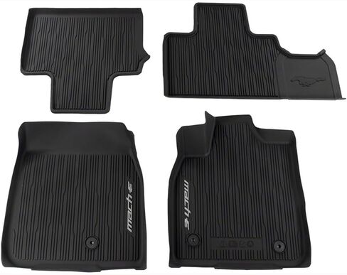 Ford Genuine OEM All Weather Floor Mat Set for Ford Mustang Mach-E | 4 Piece Black Set with Pony Logo Fits 2021-2025 | MJ8Z5813300AA in Saudi Arabia