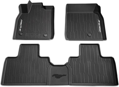 Ford Genuine OEM All Weather Floor Mat Set for Ford Mustang Mach-E | 4 Piece Black Set with Pony Logo Fits 2021-2025 | MJ8Z5813300AA in Saudi Arabia