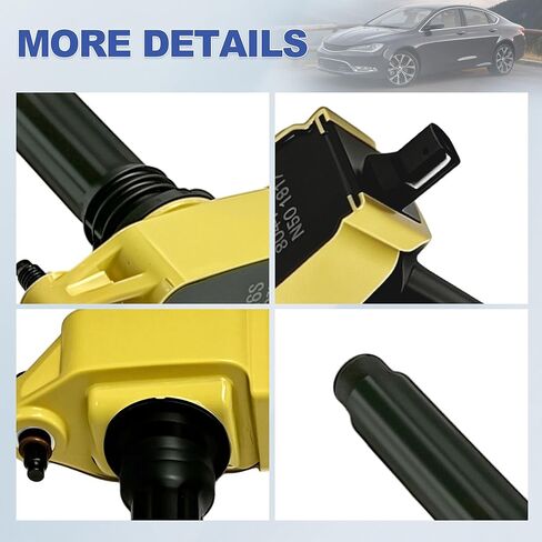 6X ملف الإشعال وسدادة الإشعال إيريديوم متوافقة مع 2011-2024 رام/كرايسلر/دودج/جيب/فولكس واجن 0221504032 UF648 in Kuwait