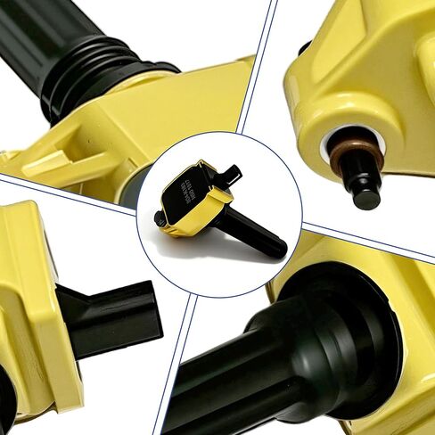 6X ملف الإشعال وسدادة الإشعال إيريديوم متوافقة مع 2011-2024 رام/كرايسلر/دودج/جيب/فولكس واجن 0221504032 UF648 in Kuwait