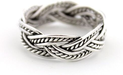 Sterling Silver 925 Celtic knot Tribal Ring, Celtic Knot Twisted Vintage Style Ring, Simple Women Everyday Jewelry, Plain Braided Ring For Women & Girls, in Saudi Arabia