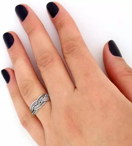 Sterling Silver 925 Celtic knot Tribal Ring, Celtic Knot Twisted Vintage Style Ring, Simple Women Everyday Jewelry, Plain Braided Ring For Women & Girls, in Saudi Arabia