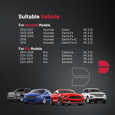 BDFHYK مستشعر الأوكسجين المصب O2، متوافق مع Hyundai Azera Cadenza Santa Fe Santa Fe XL، متوافق مع Kia Sedona Sorento V6 3.3L 3.5L، 18045، 392103CBA0، 392103CBB0 استبدال قطعة واحدة in Kuwait