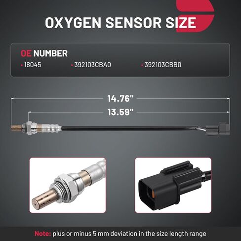 BDFHYK مستشعر الأوكسجين المصب O2، متوافق مع Hyundai Azera Cadenza Santa Fe Santa Fe XL، متوافق مع Kia Sedona Sorento V6 3.3L 3.5L، 18045، 392103CBA0، 392103CBB0 استبدال قطعة واحدة in Kuwait
