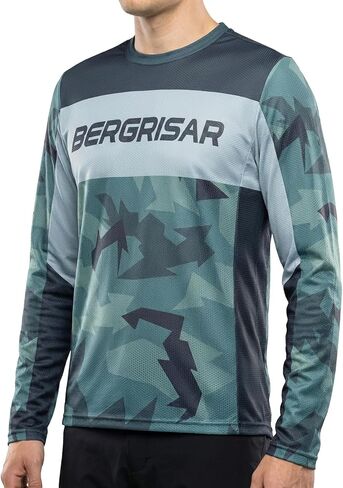 BERGRISAR Men's Long Sleeve Mountain Bike Jersey Motorcros Jersey in Kuwait