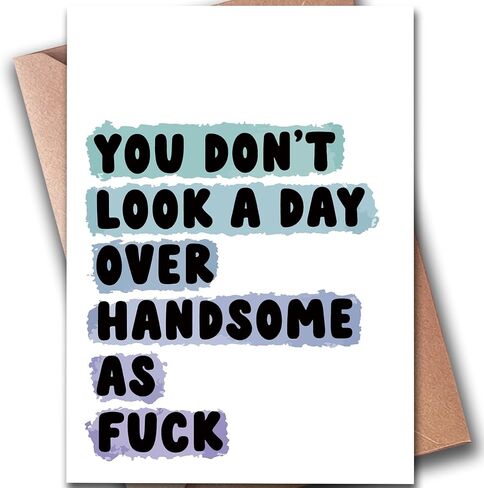 Hqulpr-Funny Birthday Card for Men, Birthday Cards for Men Funny Unique, Husband Birthday Card, Birthday Cards for Women, Birthday Gifts for Men, Birthday Card for Her, Him, Boyfriend, Brother, Sister, Dad, Mom, Best Friend in Saudi Arabia