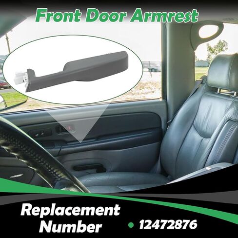 Front Right Passenger Side Door Armrest Handle Compatible with 1999-2006 Chevy Suburban Tahoe Avalanche GMC Yukon Escalade Replace# 12472876 88981547 (Gray) in Kuwait