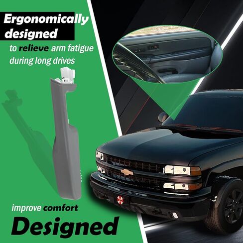 Front Right Passenger Side Door Armrest Handle Compatible with 1999-2006 Chevy Suburban Tahoe Avalanche GMC Yukon Escalade Replace# 12472876 88981547 (Gray) in Kuwait