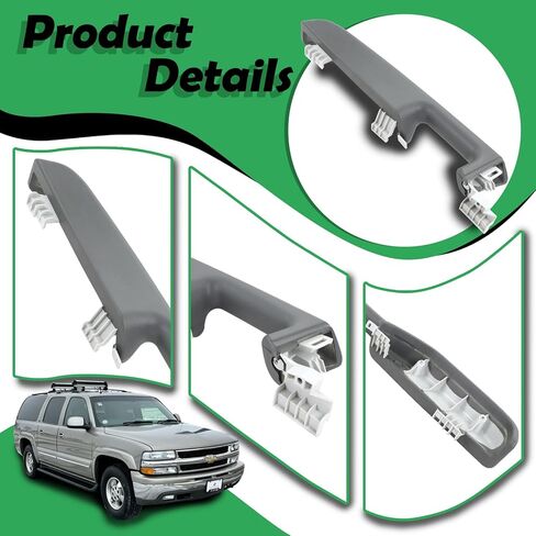 Front Right Passenger Side Door Armrest Handle Compatible with 1999-2006 Chevy Suburban Tahoe Avalanche GMC Yukon Escalade Replace# 12472876 88981547 (Gray) in Kuwait