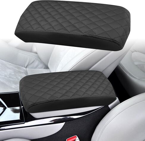 Center Console Cover Compatible with Cadillac CTS 2007-2014, Leather Middle Console Armrest Lid Cover Protector, Anti-Scratch, Black in Kuwait