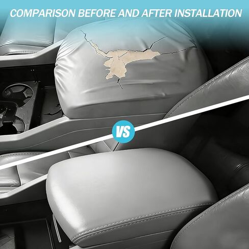 Mythoria Car Center Console Lid Cover Replacement Fit for Honda Pilot 2009 2010 2011 2012 2013 2014 2015-Armrest Replace Covering, Anti-Scratch, Gray (Leather Part Only) in Kuwait