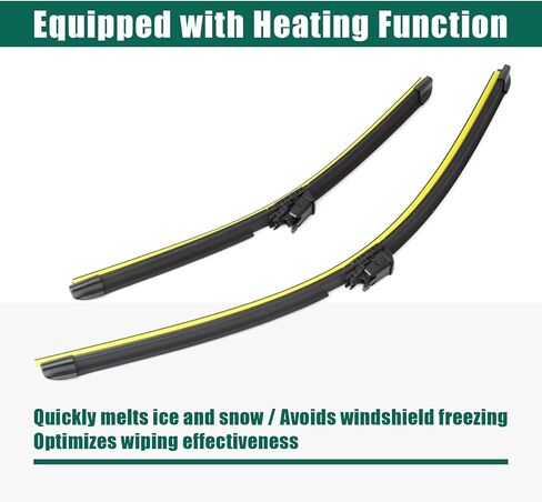 YUXIVCNE 31490720 Front Windshield Wiper Blade Compatible with Volvo XC60 T5 T6 T8 2018 2019 2020 2021 Windshield Heated Wiper Blade Kit Replace 31689263 in Saudi Arabia