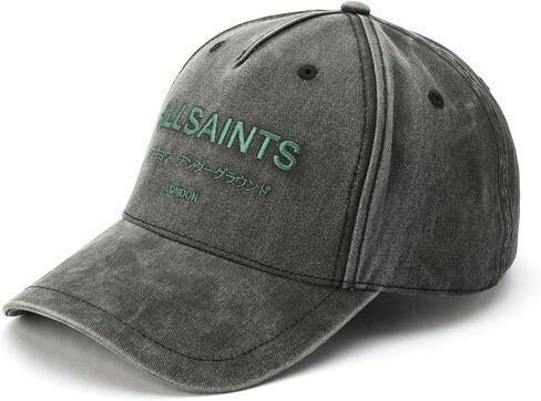 قبعة بيسبول مغسولة بشعار Underground للرجال من AllSaints، قبعة قطنية مع حزام قابل للتعديل in Saudi Arabia