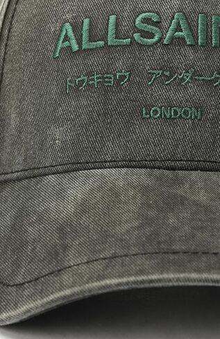 قبعة بيسبول مغسولة بشعار Underground للرجال من AllSaints، قبعة قطنية مع حزام قابل للتعديل in Saudi Arabia