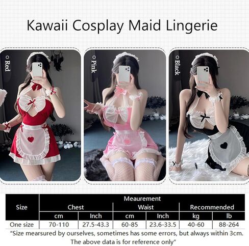 SNOMYRS Maid Outfit Lolita Cosplay Lingerie Kawaii Cat Maid Apron Sexy Bunny French Maid Dress Halloween Costume in Saudi Arabia