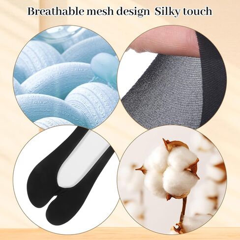 Tabi Socks for Women, 4 Pairs No Show Flip Flop Socks Split Toe Design Non Slip Summer Socks Low Cut Flop Sock for Women and Men Sneakers Loafers Sandals (Black) in Saudi Arabia