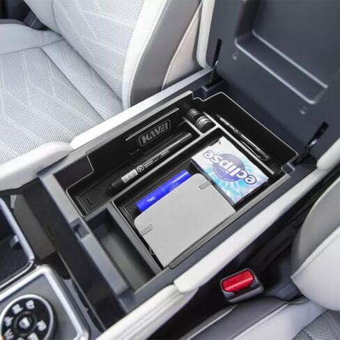 Center Console Organizer Tray Compatible with Nissan Pathfinder 2022 2023 2024 2025 2026 Interior Accessories Pathfinder Insert Middle Armrest Storage Glove Box Divider, Black in Saudi Arabia