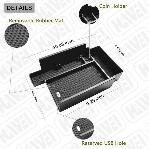 Center Console Organizer Tray Compatible with Nissan Pathfinder 2022 2023 2024 2025 2026 Interior Accessories Pathfinder Insert Middle Armrest Storage Glove Box Divider, Black in Saudi Arabia