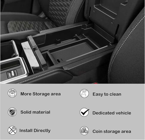 Center Console Organizer Tray Compatible with Nissan Pathfinder 2022 2023 2024 2025 2026 Interior Accessories Pathfinder Insert Middle Armrest Storage Glove Box Divider, Black in Saudi Arabia