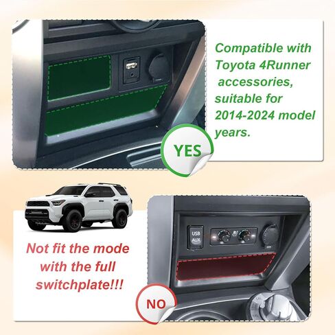 درج تخزين TACOBRO متوافق مع ملحقات Toyota 4Runner 2014-2022 2023 2024 منظم وحدة التحكم المركزية، صندوق تخزين داخلي، حجرة حامل للعملات المعدنية والبطاقات، صينية بلاستيكية ABS in Saudi Arabia