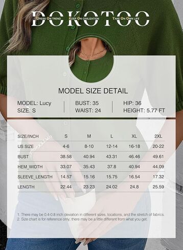 Dokotoo Women's Summer Casual Puff Short Sleeve Cardigan Sweaters Lightweight Soft Crewneck Button Down Knit Sweater Tops in Saudi Arabia