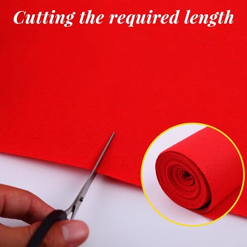 عداء السجادة الحمراء للحفلات 2.6FTx30FT - 140GSM قماش غير منسوج لديكور الحفلات، سجادة ممر المدرج لموضوع هوليوود وحفلات الزفاف in Kuwait