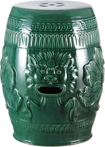 Safavieh Chinese Dragon Ceramic Decorative Garden Stool, Green in Saudi Arabia