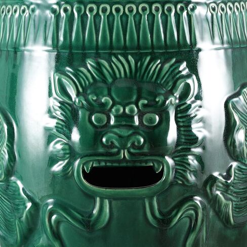 Safavieh Chinese Dragon Ceramic Decorative Garden Stool, Green in Saudi Arabia