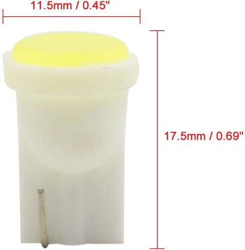 Uxcell 10 قطعة T10 W5W إسفين الأبيض COB LED أضواء السيارة لمبات الداخلية لوحة أداة لوحة مصباح البضائع جذع ضوء 192 168 194 تيار مستمر 12 فولت in Kuwait
