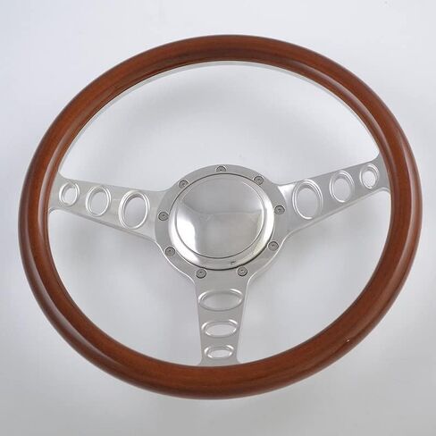 Flashpower 14'' Billet Orbiter Half Wrap 9 Bolts Steering Wheel with 2'' Dish and Horn Button (Black) in Saudi Arabia