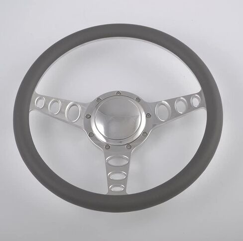 Flashpower 14'' Billet Orbiter Half Wrap 9 Bolts Steering Wheel with 2'' Dish and Horn Button (Black) in Saudi Arabia