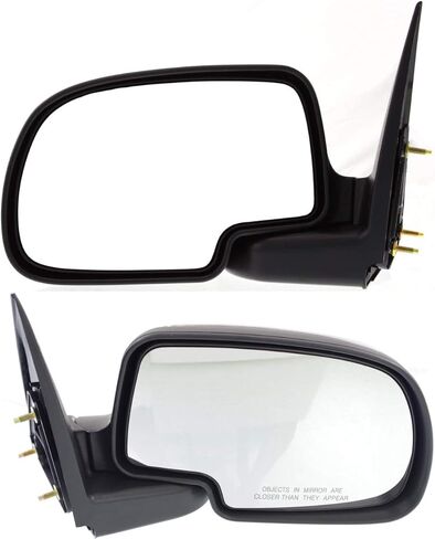 Kool Vue Driver & Passenger Side Mirror for Chevrolet Silverado 1500, GMC Sierra 1500 1999-2006 Without Blind Spot Monitor, Chrome, Extended Cab, Standard Cab, Car Side Mirror in Saudi Arabia