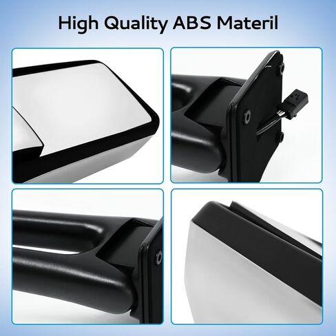 Door Mirror Chrome fit for 2013-2022 Peterbilt 579 Truck Right Passenger Side Power Heated Mirrors in Kuwait