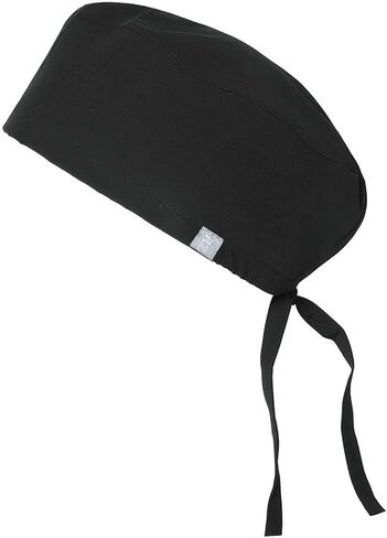 Solid Scrub Cap Solid Beauty Adjustable Unisex Hat Skullies Pure Color Operating Room Work Hat Men Women(Black) in Saudi Arabia