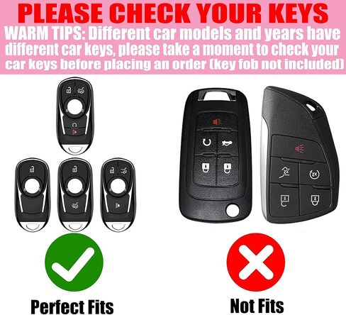 Key Fob Cover with Diamond Keychain Car Key Holder Case Compatible with Buick GX Enclave Encore LaCrosse Regal Envision Tourx GL8 Smart Remote Key Protector for Women, 6 Buttons (White-Heart) in Saudi Arabia