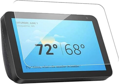 2 Pack For Echo Show8 (2nd Gen and 1st Gen) Screen Protector Tempered Glass, [9H Hardness] [99.99% HD Clear] Echo Show 8 (2021/2019) Tablet film in Kuwait