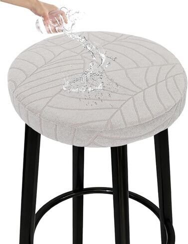 KRFOONN Waterproof Bar Stool Cushion 12 Inch Round Bar Cushions Chair Pad Soft Round Foam Padded Seat Cushions Washable Bar Stool Covers with Non Slip Backing Elastic Bottom (12 Inch, Green) in Saudi Arabia