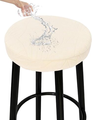 KRFOONN Waterproof Bar Stool Cushion 12 Inch Round Bar Cushions Chair Pad Soft Round Foam Padded Seat Cushions Washable Bar Stool Covers with Non Slip Backing Elastic Bottom (12 Inch, Green) in Saudi Arabia