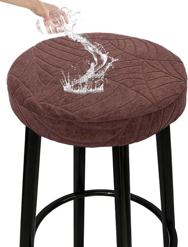 KRFOONN Waterproof Bar Stool Cushion 12 Inch Round Bar Cushions Chair Pad Soft Round Foam Padded Seat Cushions Washable Bar Stool Covers with Non Slip Backing Elastic Bottom (12 Inch, Green) in Saudi Arabia