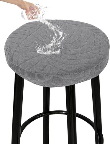 KRFOONN Waterproof Bar Stool Cushion 12 Inch Round Bar Cushions Chair Pad Soft Round Foam Padded Seat Cushions Washable Bar Stool Covers with Non Slip Backing Elastic Bottom (12 Inch, Green) in Saudi Arabia