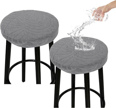 KRFOONN Waterproof Bar Stool Cushion 12 Inch Round Bar Cushions Chair Pad Soft Round Foam Padded Seat Cushions Washable Bar Stool Covers with Non Slip Backing Elastic Bottom (12 Inch, Green) in Saudi Arabia