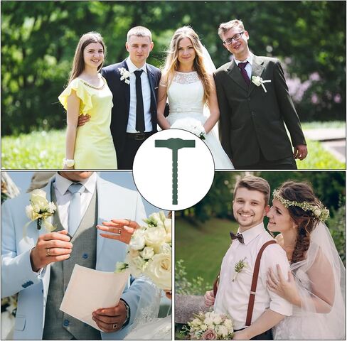 20Pcs Boutonniere Pins Supplies Green Floral T Pins for Corsage Pin for Boutonnieres Corsage Floral Safety Pin for Bride Groom Wedding DIY Festivals Birthday in Saudi Arabia