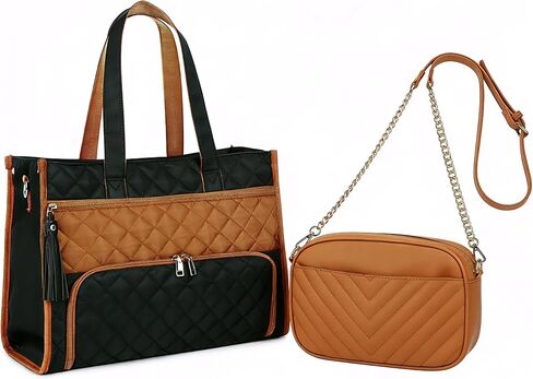 Rexmore Commuter Chic Duo: Women's Phone Crossbody Bag & 2-in-1 Insulated Laptop Lunch Tote in Kuwait