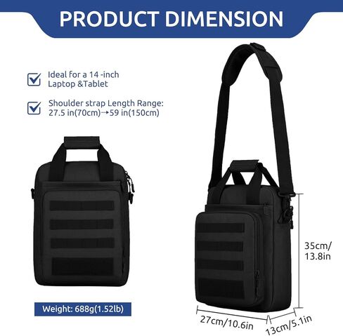 ZHIERNA Tactical Messenger Bag + Tactical Bible Cover Bag in Kuwait