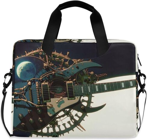 Anime Guitar Print Laptop Shoulder Bag Sleeve Case with Multi-Pockets Messenger Bag Briefcase Fits 13-16 in Laptops Tablets in Kuwait