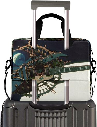 Anime Guitar Print Laptop Shoulder Bag Sleeve Case with Multi-Pockets Messenger Bag Briefcase Fits 13-16 in Laptops Tablets in Kuwait
