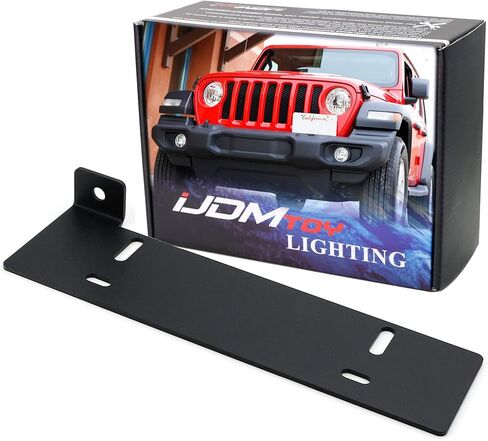 iJDMTOY لا يتطلب مثقابًا أماميًا للوحة الترخيص الأمامية، متوافق مع Jeep 2018-up Wrangler JL in Kuwait